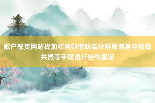 散户配资网站找加杠网则借助高分辨质谱甚至核磁共振等手段进行结构鉴定