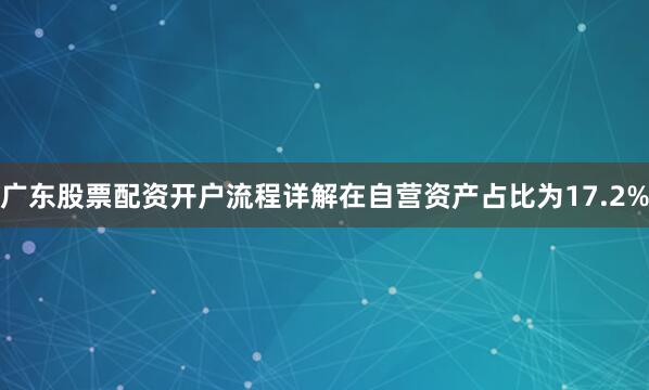 广东股票配资开户流程详解在自营资产占比为17.2%