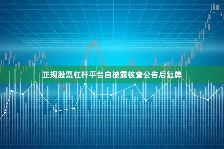 正规股票杠杆平台自披露核查公告后复牌